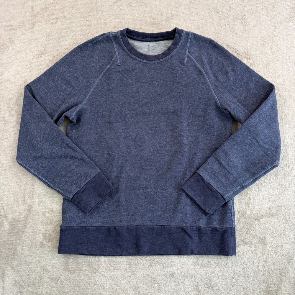 Lululemon Performance Crew Sweatshirt in Heather Blue‎ Men Medium Athleisure Gym